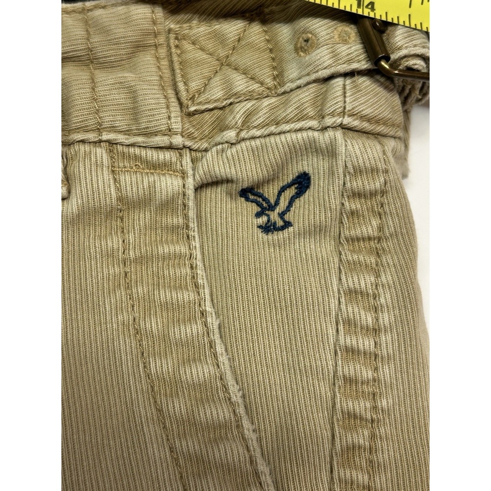 Vintage American Eagle Khaki Wide Leg Pants Womens 26 Low Rise Utility‎ Trousers - Picture 5 of 15
